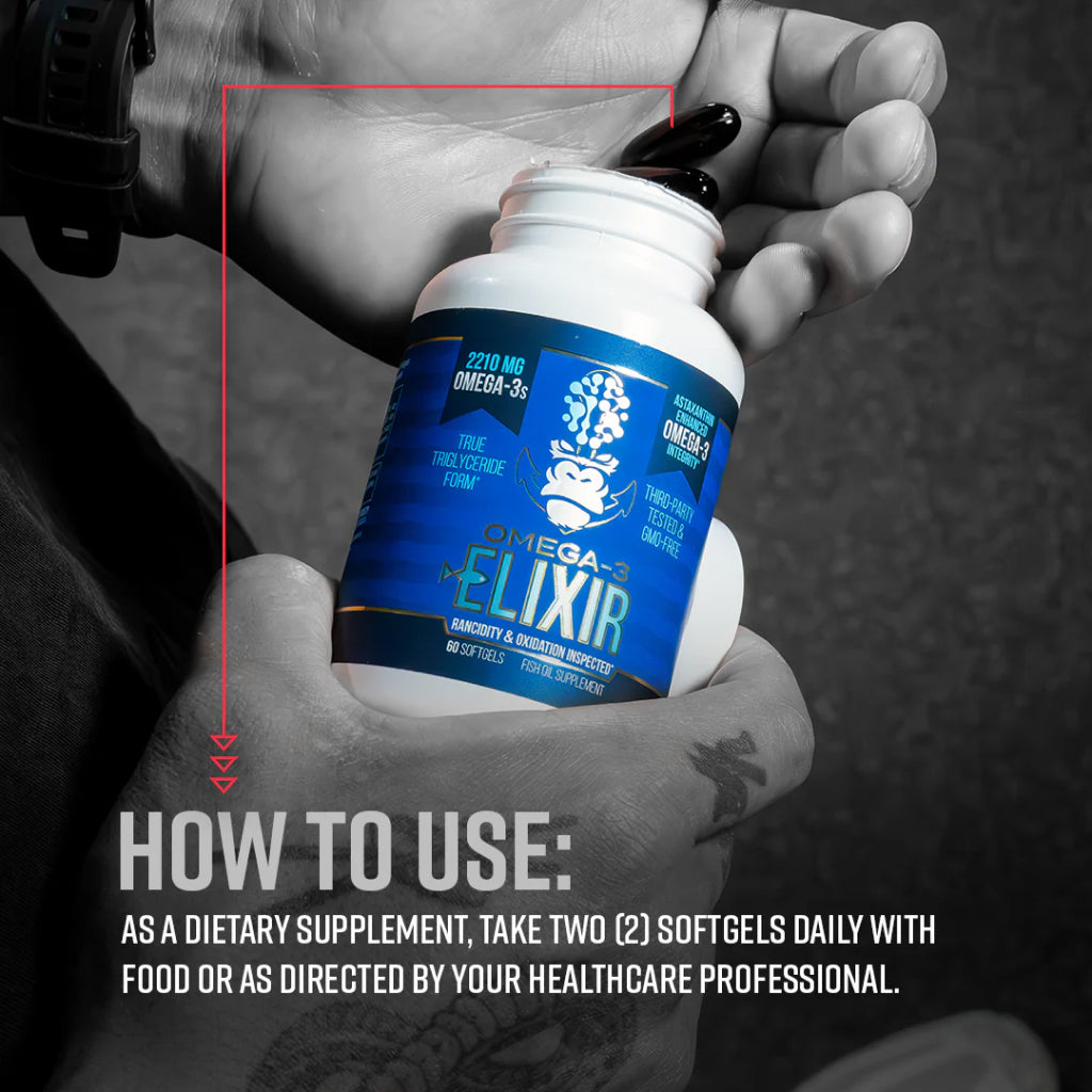 Gorilla Mind Omega-3 Elixir - Premium Fish Oil 60 Softgels