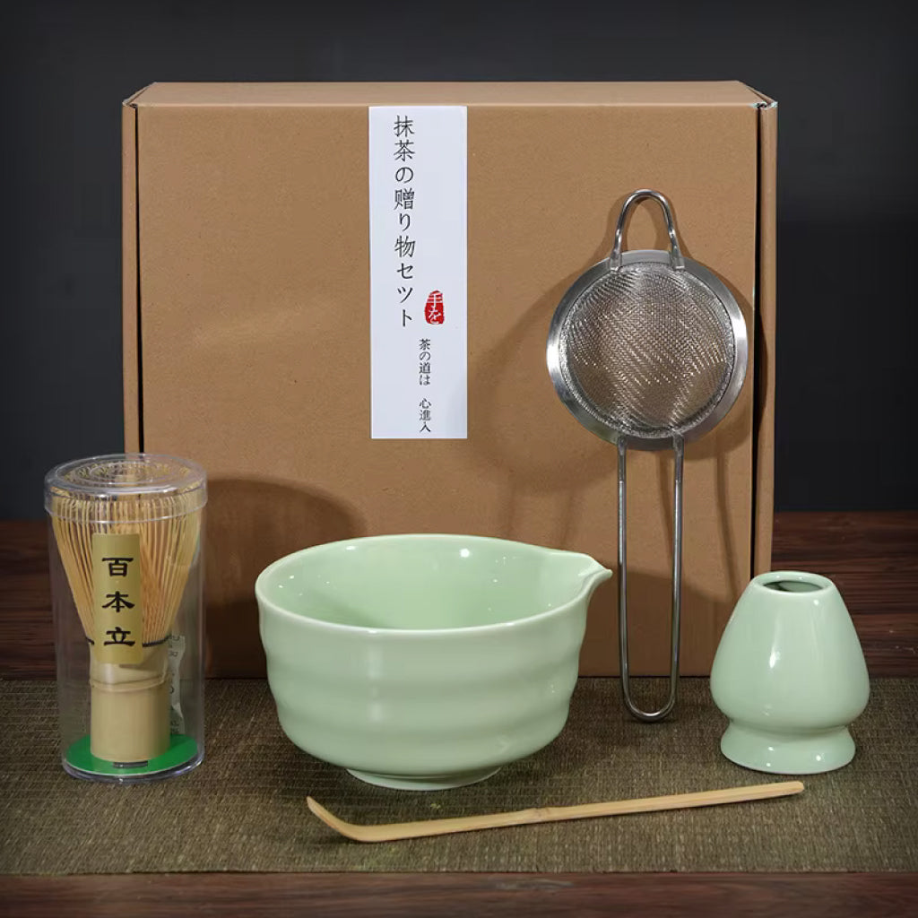 5-piece Matcha Set (Bowl, Whisk, Stand, Scoop, Strainer)