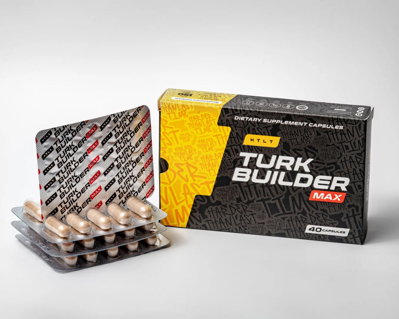HTLT Turk Builder Max - Natural Muscle Support Supplement (40 Capsules)