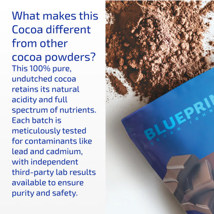 Blueprint Bryan Johnson Cocoa Powder – 7.5% Flavonols Unsweetened 340g